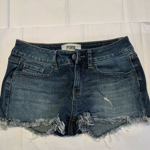 Pink Blue Jean Shorts - (SIZE 2)